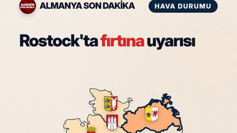 Rostock'ta fırtına uyarısı gece yarısına kadar sürüyor