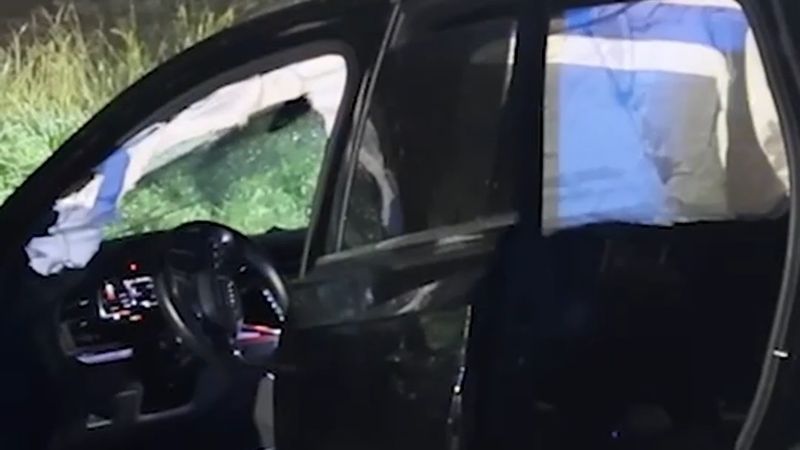 Hessen'de Audi Q7 200 metre sonra hendekte durdu: 80 bin euro hasar, sürücüden kan örneği