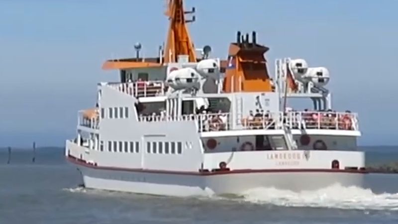 Langeoog feribotu pazar günü fırtına nedeniyle seferlerin çoğunu iptal etti