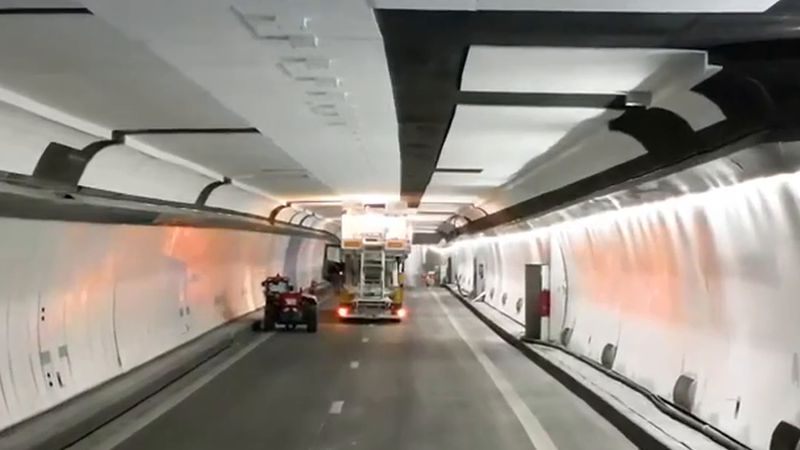 Liège'de Cointe tüneli iki yönde kapatıldı
