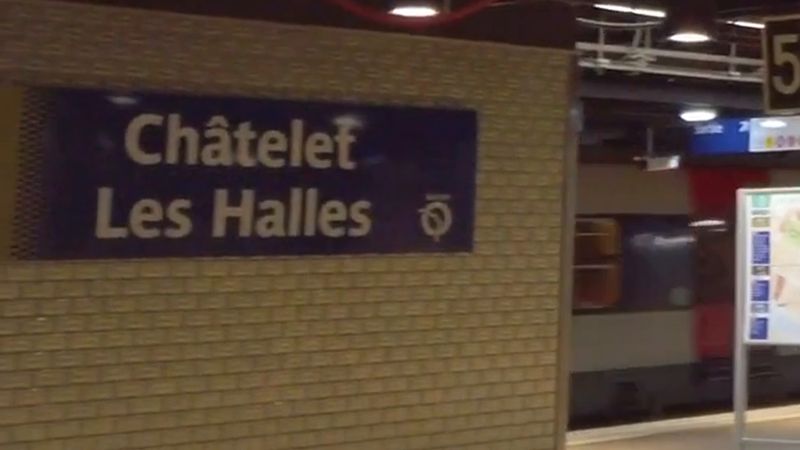 Paris'te Châtelet-Les Halles garı 26 Ekim Pazartesi 22.00'den itibaren kapalı