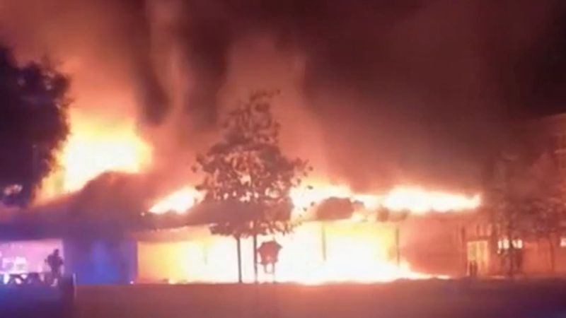 Metz'teki okul yangınıyla ilgili 12 ve 13 yaşında iki çocuk yakalandı