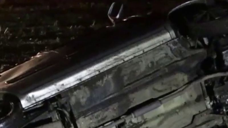 Dongen'de takla atan otomobil hendeğe düştü, sürücü kadın yaralandı