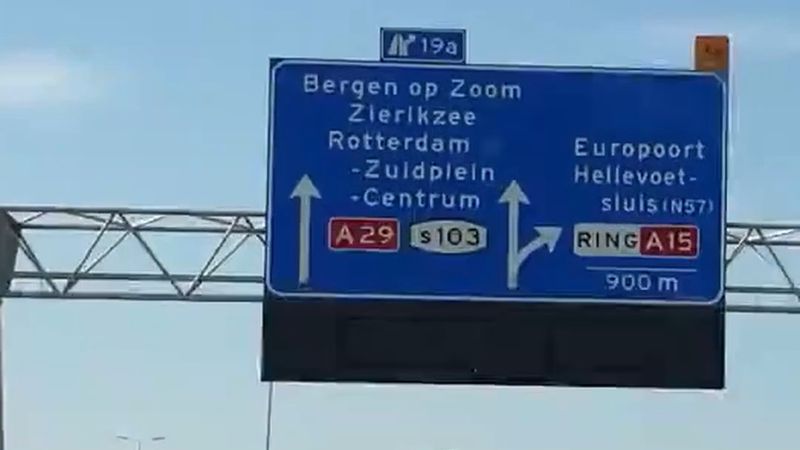 A15'te Vaanplein-Charlois kapanışı kısaldı: yalnız 23 Ekim 21.00-24 Ekim 08.00, kalan iş 30 Ekim-2 Kasım