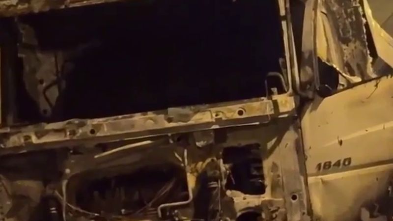 Kuzey Marmara Otoyolu'nda tünelde ilerleyen tır alev aldı, kullanılamaz hale geldi