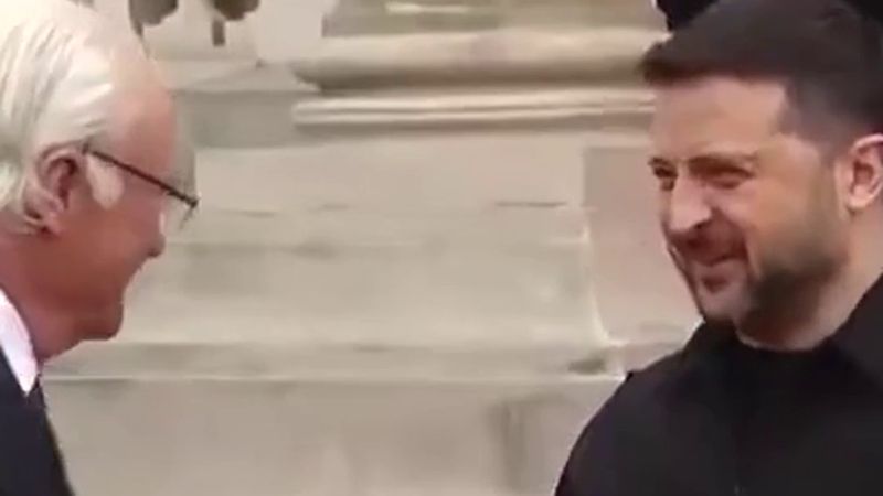 Zelenski'nin İsveç Kralı'nın ayaklarına tükürdüğü iddia edilen video 3 milyondan fazla izlendi